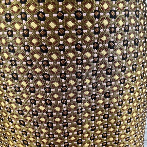 Ann Taylor Loft Skirt sz 6 Gold Pink Navy Textured Above Knee A Line Aztec Boho - Picture 7 of 11